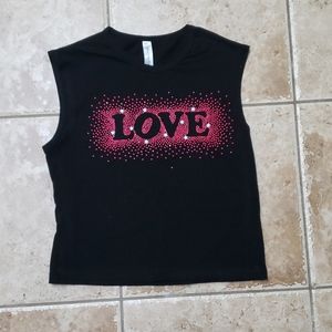 Girls beaded cropped tank XL